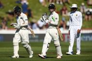 WELLINGTON, NEW ZEALAND - MARCH 16:  BJ Watling and Henry Nicholls of New Zealand leave the field for tea during day one of the Test match between New Zealand and South Africa at Basin Reserve on March 16, 2017 in Wellington, New Zealand.  (Photo by Hagen Hopkins/Getty Images)